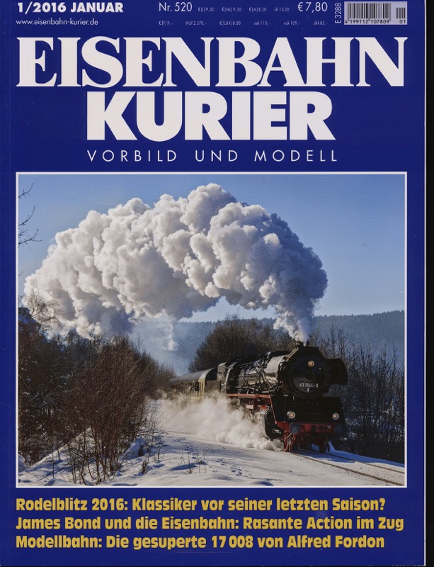   Eisenbahn-Kurier. Modell und Vorbild. hier: Heft Nr. 520 (1/2016 Januar). 