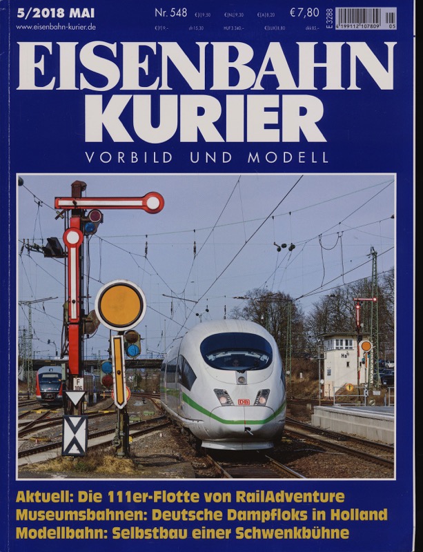  Eisenbahn-Kurier. Modell und Vorbild. hier: Heft Nr. 548 (5/2018 Mai). 