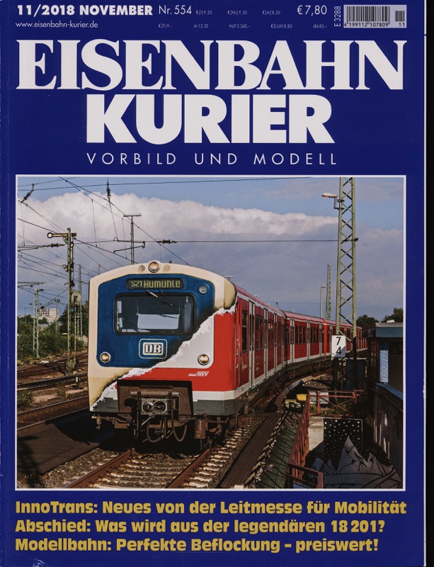   Eisenbahn-Kurier. Modell und Vorbild. hier: Heft Nr. 554 (11/2018 November). 