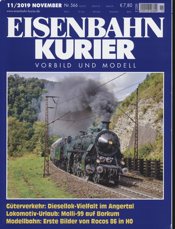   Eisenbahn-Kurier. Modell und Vorbild. hier: Heft Nr. 566 (11/2019 November). 