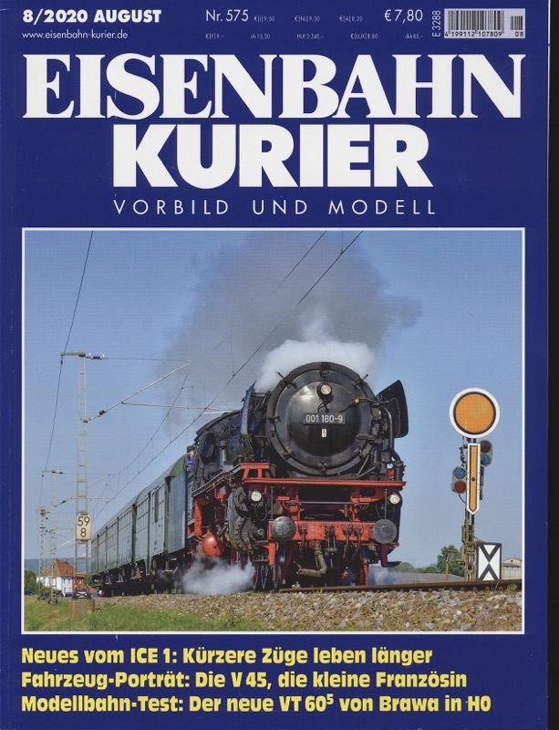   Eisenbahn-Kurier. Modell und Vorbild. hier: Heft Nr. 575 (8/2020 August). 