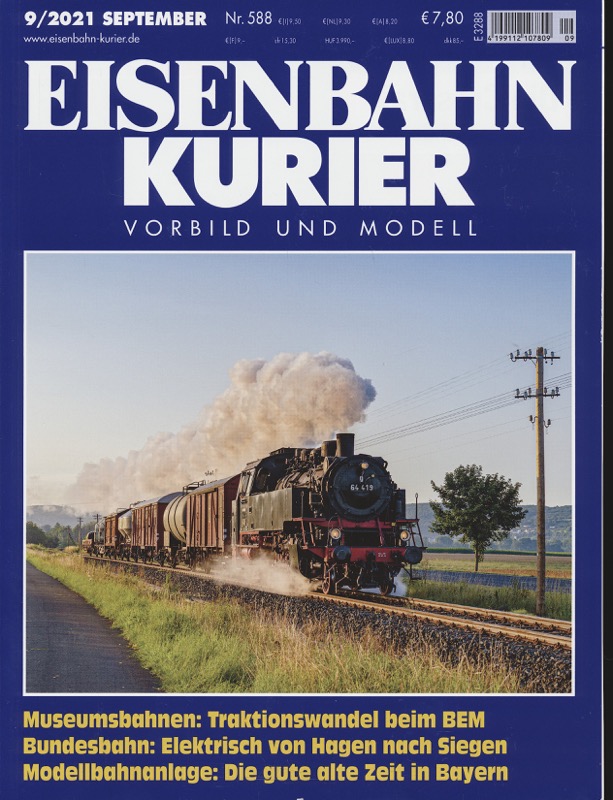   Eisenbahn-Kurier. Modell und Vorbild. hier: Heft Nr. 588 (9/2021 September). 