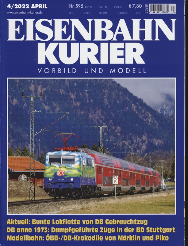   Eisenbahn-Kurier. Modell und Vorbild. hier: Heft Nr. 595 (4/2022 April). 