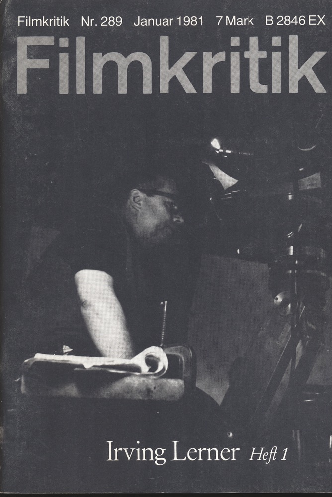  Filmkritik Nr. 289 (Januar 1981): Irving Lerner Heft 1. 