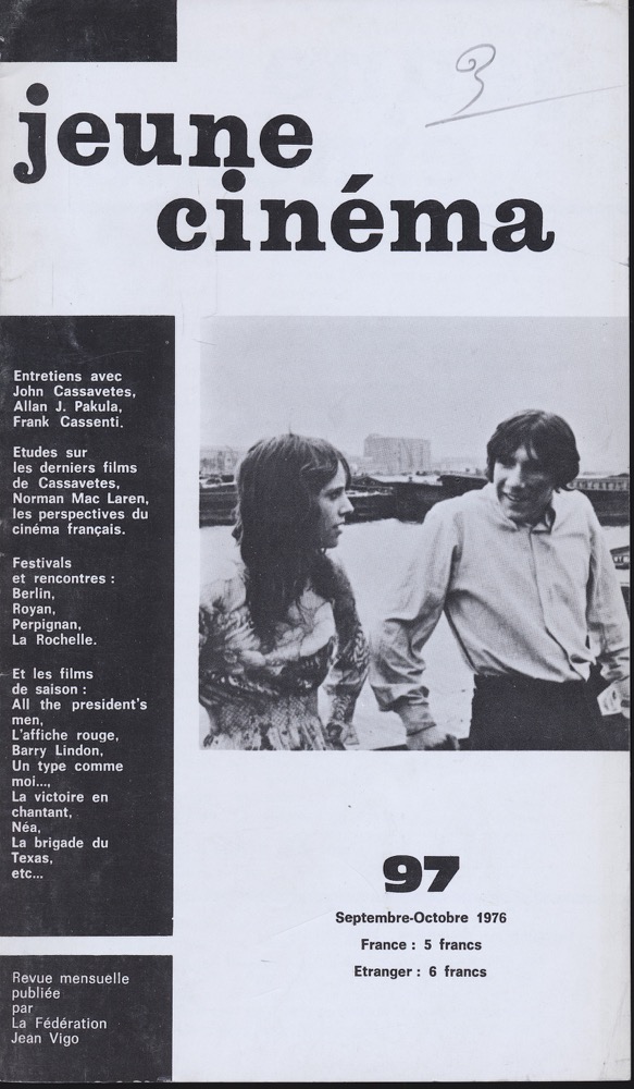   jeune cinéma no. 97 (Septembre-Octobre 1976). 