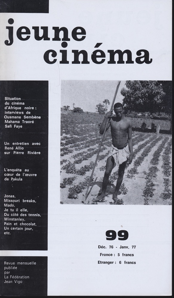  jeune cinéma no. 99 (Dec. 1976-Janv. 1977). 