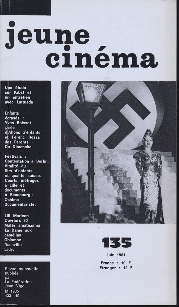   jeune cinéma no. 135 (Juin 1981). 