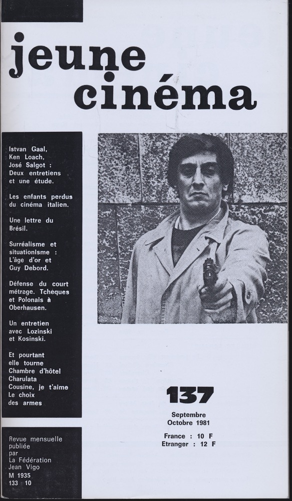   jeune cinéma no. 137 (Septembre-Octobre 1981). 