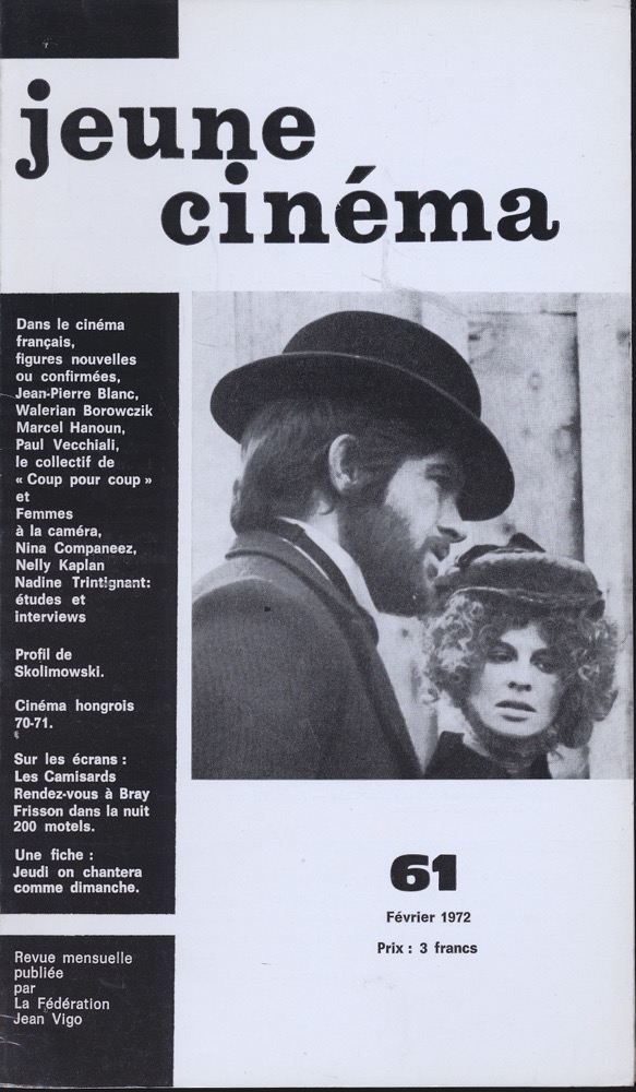   jeune cinéma no. 61 (Février 1972). 