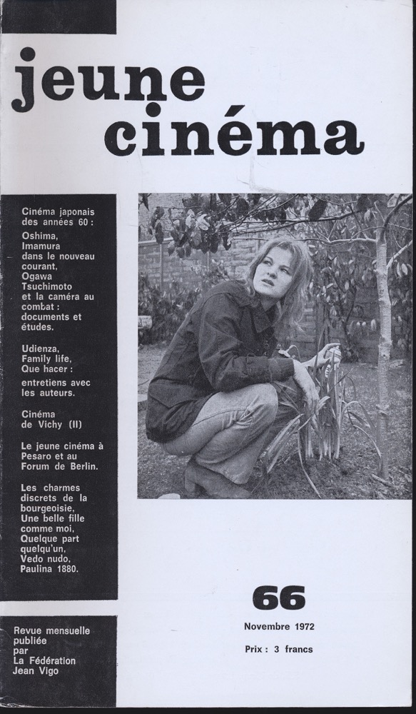   jeune cinéma no. 66 (Novembre 1972). 