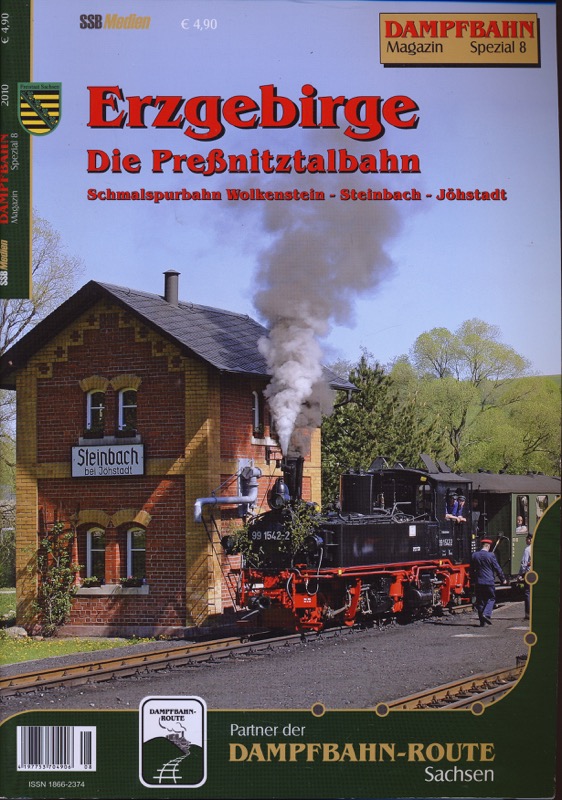   Dampfbahn Magazin Spezial Heft 8: Erzgebirge. Die Preßnitztalbahn. Schmalspurbahn Wolkenstein - Steinbach - Jöhstadt. 