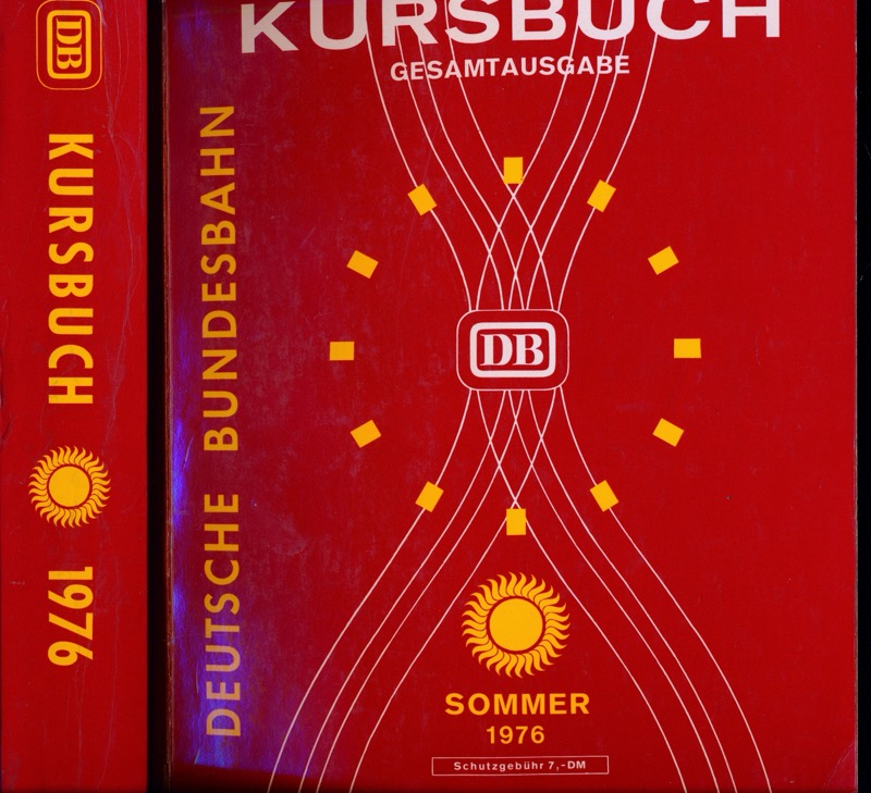   Kursbuch Deutsche Bundesbahn Sommer 1976. Gesamtausgabe. 