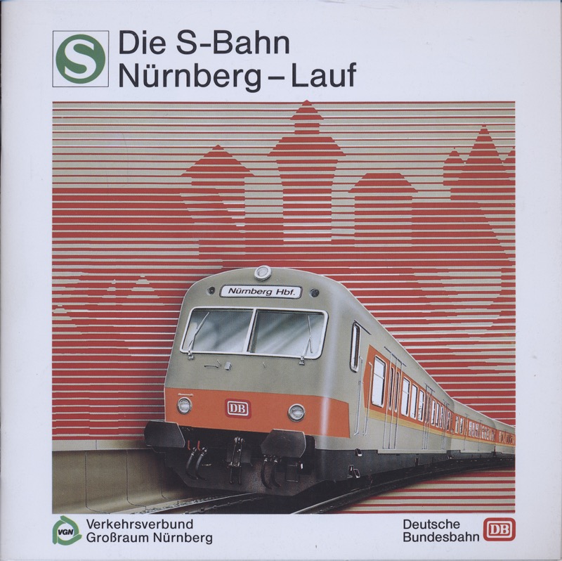 Deutsche Bundesbahn (Hrg.)  Die S-Bahn Nürnberg-Lauf. Broschüre zur Eröffnung am 26.09.1987. 
