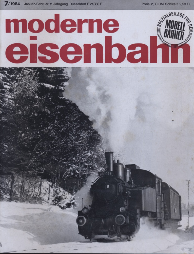  moderne eisenbahn. hier: Heft 7/1964 (2. Jahrgang). 