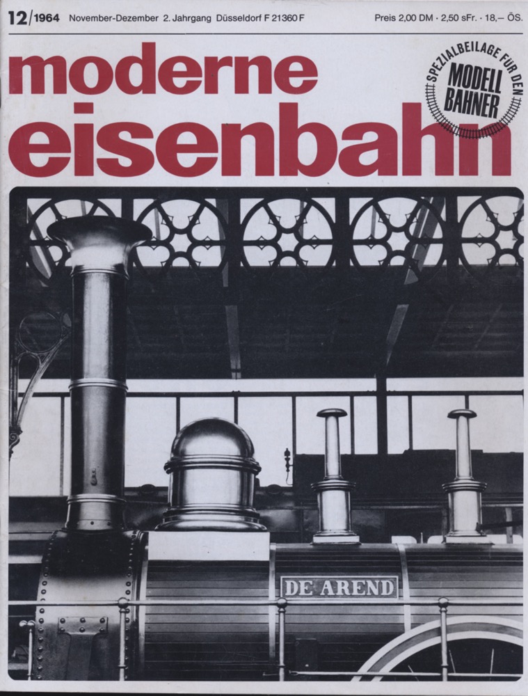   moderne eisenbahn. hier: Heft 12/1964 (2. Jahrgang). 