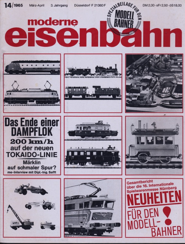   moderne eisenbahn. hier: Heft 14/1965 (2. Jahrgang). 