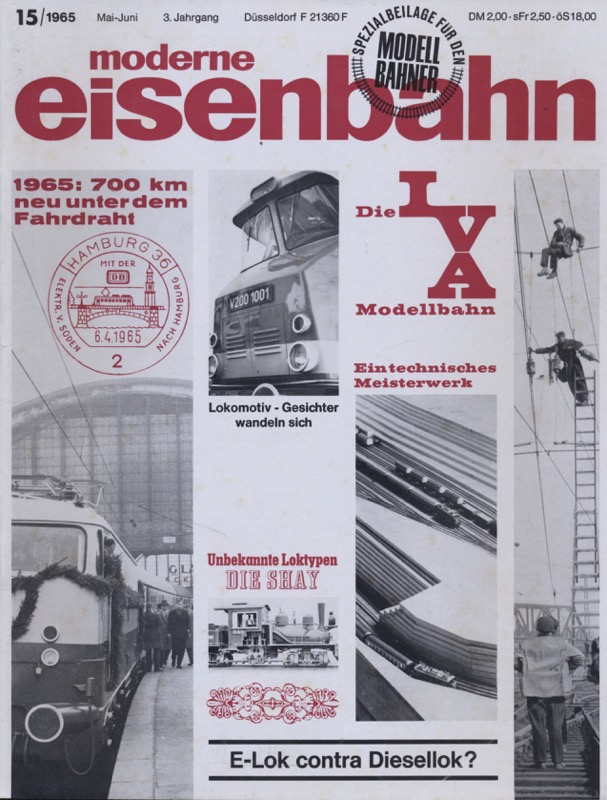   moderne eisenbahn. hier: Heft 15/1965 (2. Jahrgang). 