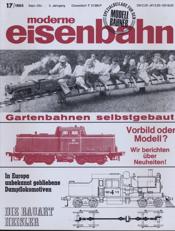   moderne eisenbahn. hier: Heft 17/1965 (2. Jahrgang). 