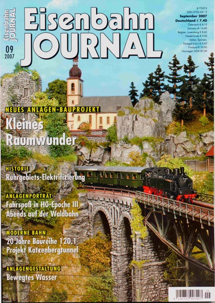   Eisenbahn Journal Heft 9/2007 (September 2007): Kleines Raumwunder (Neues Anlagen-Bauprojekt). Ruhrgebiets-Elektrifizierung (Historie). 
