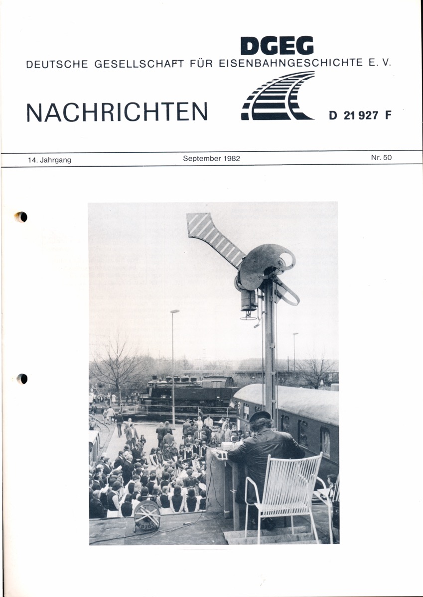 Nowakowsky, Harald (Hrg.)  DGEG-Nachrichten Heft Nr. 50/1982 (September 1982). 