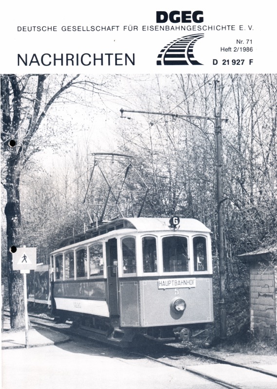 Nowakowsky, Harald (Hrg.)  DGEG-Nachrichten Heft Nr. 71/1986 (Heft 2/1986). 