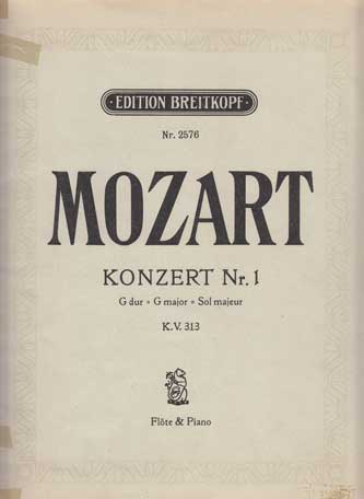 Mozart, W. A.:  Konzert Nr. 1 G dur. Flöte & Piano (A. Horn) 