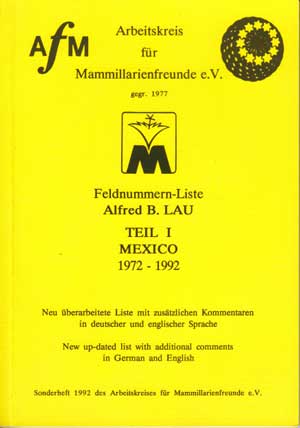 Lau, Alfred B.:  Feldnummern-Liste. Mexico 1972-1992. 