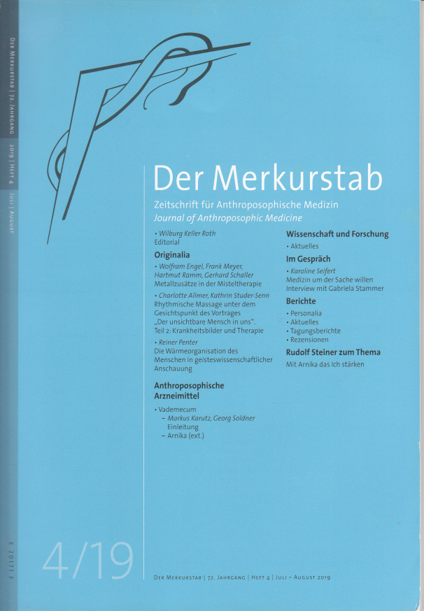 Keller Roth, Marion:  Der Merkurstab - Zeitschrift für Anthroposophische Medizin. 