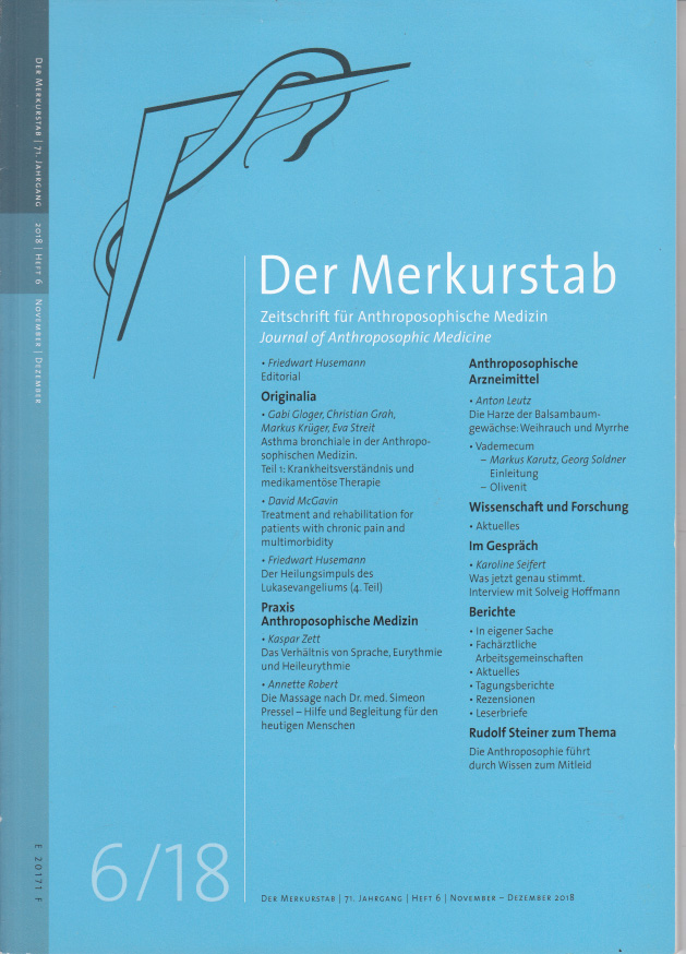 Husemann, Friedward:  Der Merkurstab - Zeitschrift für Anthroposophische Medizin. 
