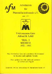 Lau, Alfred B.:  Feldnummern-Liste. Mexico 1972-1992. 