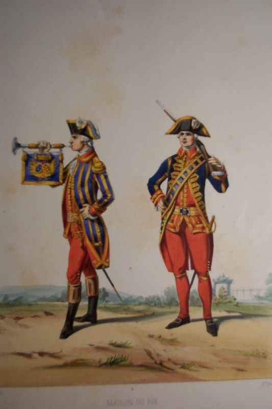 Uniformen - Frankreich  6 handcolorierte Lithographien von Adre David nach D. de Noirmont um 1860 