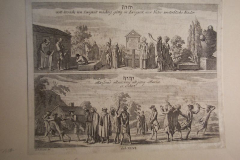 Theologie  4 Kupferstiche nach D. Chodowiecki um 1780 (23,5 x 18 cm) 