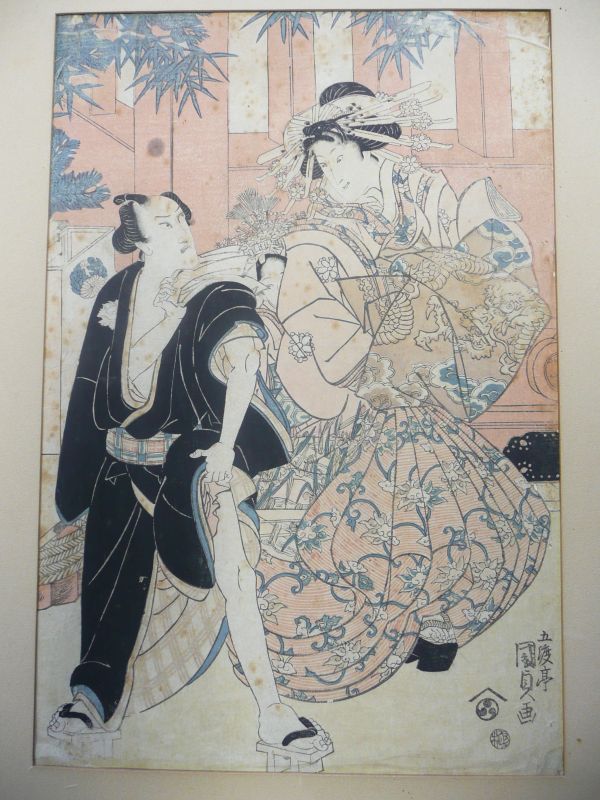 Kunisada, Utagawa (1786-1865)  Kolorierter Holzschnitt 