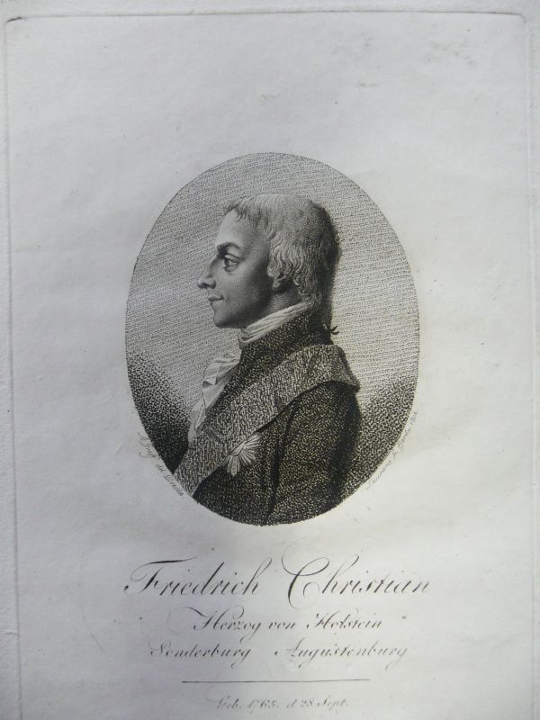 Friedrich Christian II.  Herzog v. Holstein Sonderburg, Augustenburg (1765-1843). Brustbild 