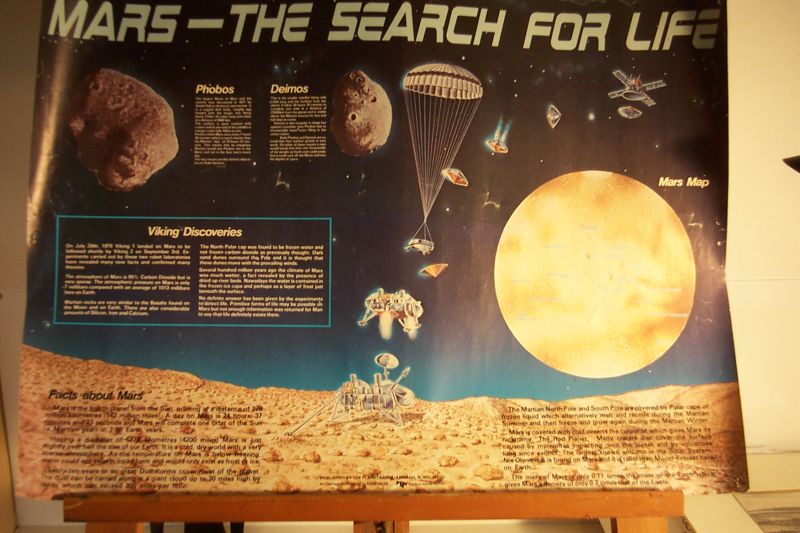 Raumfahrt-Plakat  2 Plakate mit Mars-Themen. Mars - The Search for Live. The Solar System 