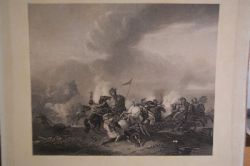 Kavallerie-Schlacht im 17. Jahrhundert  Stich um 1840. Ohne Ort und Namen (17 x 14 cm) 