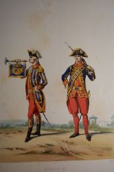 Uniformen - Frankreich  6 handcolorierte Lithographien von Adre David nach D. de Noirmont um 1860 