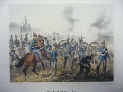 Preußische Feldartillerie im Feuer  Bei Amiens, am 27. November 1870 