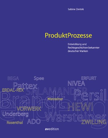 Zentek, Sabine:  ProduktProzesse. Entwicklung und Rechtsgeschichten bekannter deutscher Marken. 