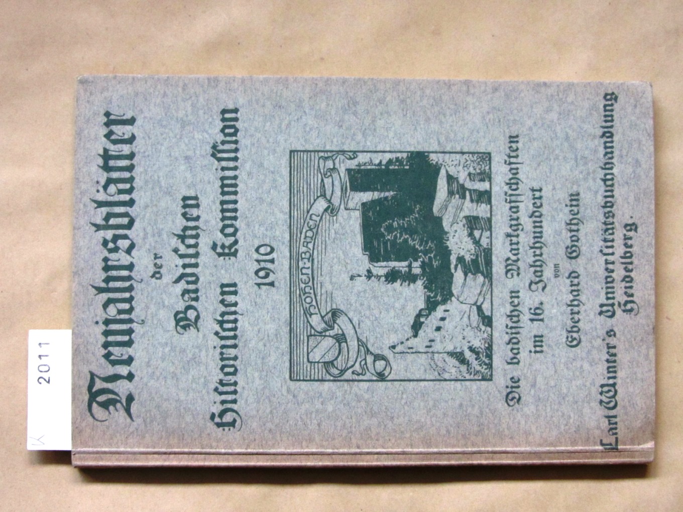 Gothein, Eberhard:  Die badischen Markgrafschaften im 16. Jahrhundert. ("Neujahrsblät ter der Badischen Historischen Kommission. N.F.", 13) 