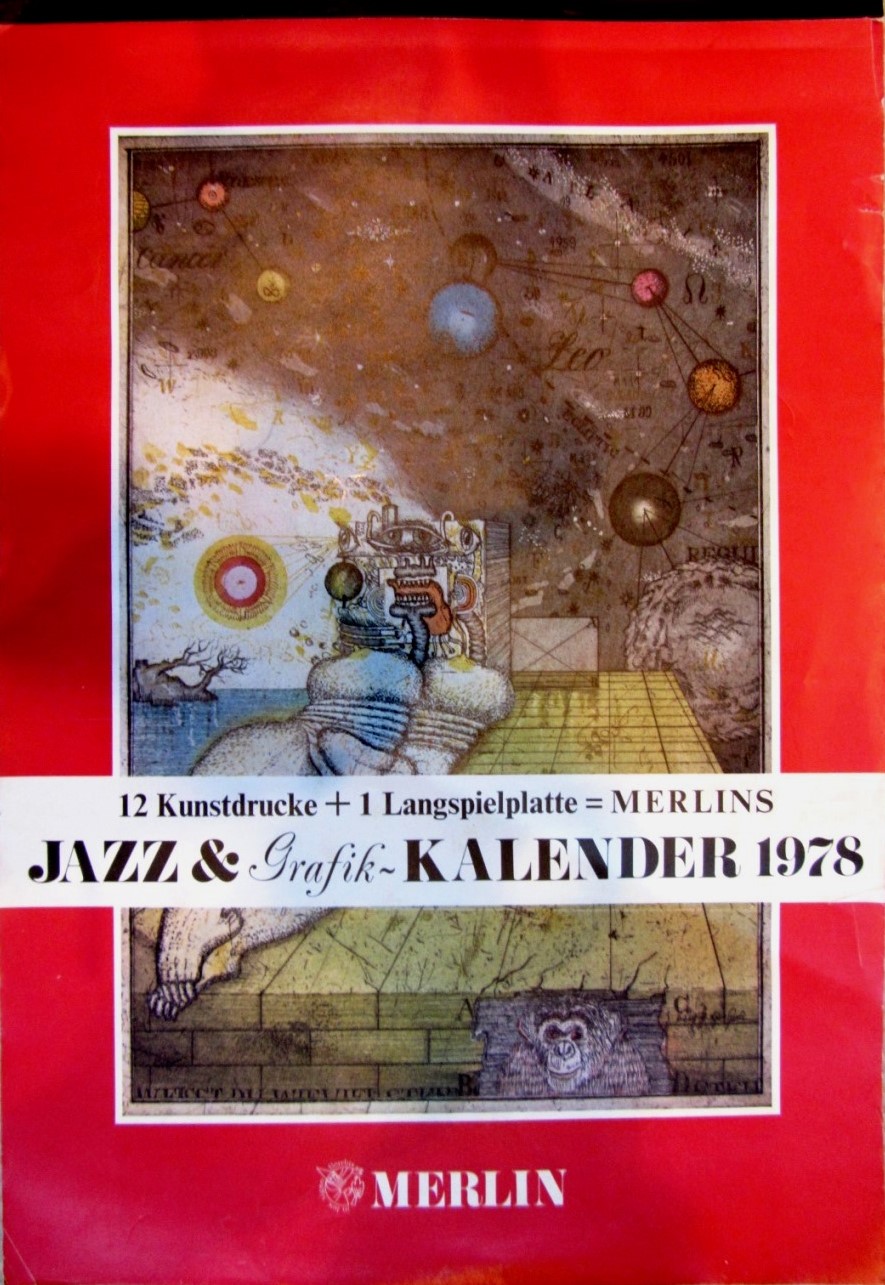 Merlin Verlag (Hrsg.):  Merlins Jazz & Grafik-Kalender 1978. 12 Kunstdrucke + 1 Langspielplatte 