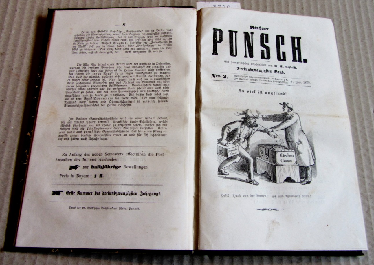 Schleich, M. E.:  Münchener Punsch, humoristisches Originalblatt. 23. Band. 