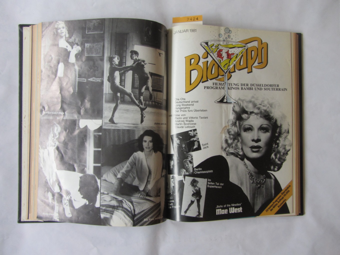   Biograph. Filmzeitung der Düsseldorfer Programmkinos Bambi und Souterrain. 20 Hefte von Nov. 1980 bis Juli/Aug. 1982 komplett. 