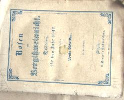 Bourdin, Louis (Hrsg.):  Rosen und Vergimeinnicht. Taschenbuch fr das Jahr 1847. Mit 5 Stahlstichen (u.a. Alexander Dumas und Eugne Sue). 