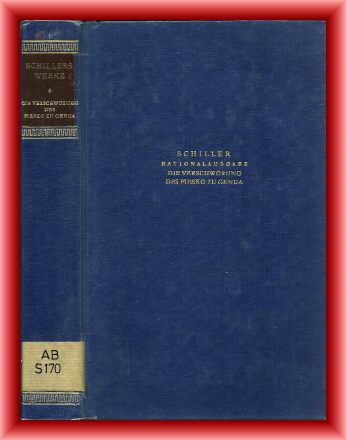 Schiller, Friedrich  Die Verschwörung des Fiesko zu Genua. Herausgegeben von Edith Nahler und Horst Nahler. 