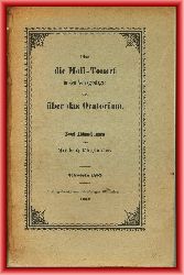 Chrysander, Friedrich  ber die Moll-Tonart in den Volksgesngen und ber das Oratorium. Zwei Abhandlungen. 