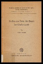 Weber, Horst  Studien zur Form des Essays bei Charles Lamb 
