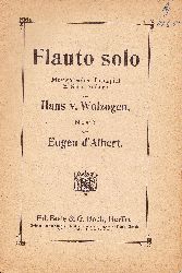 Wolzogen, Hans von  Flauto solo. Musikalisches Lustspiel in einem Aufzuge. 