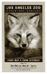 Los Angeles Zoo & Botanical Gardens  Guide Map & Show Schedule (Rotfuchs) 