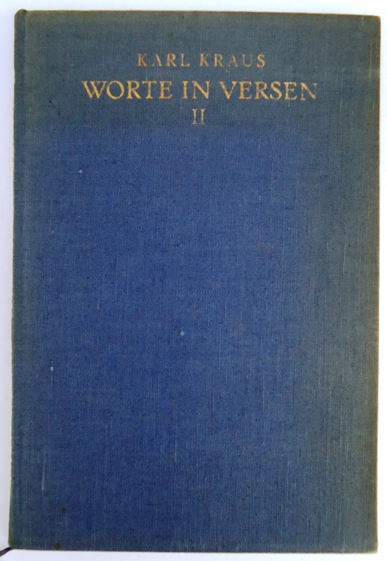 Kraus, Karl  Worte in Versen II. 